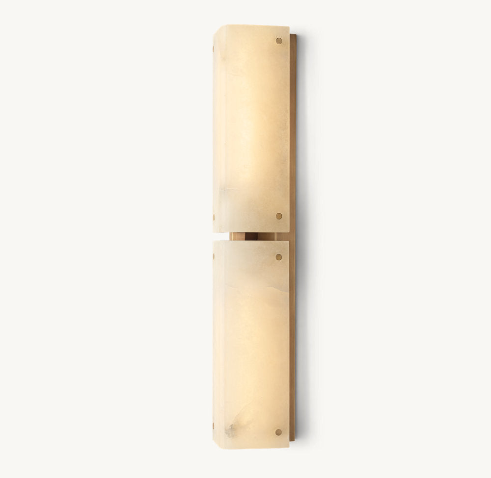 Reynard Alabaster Grand Wall Light, Bathroom Wall Sconce, detail 7