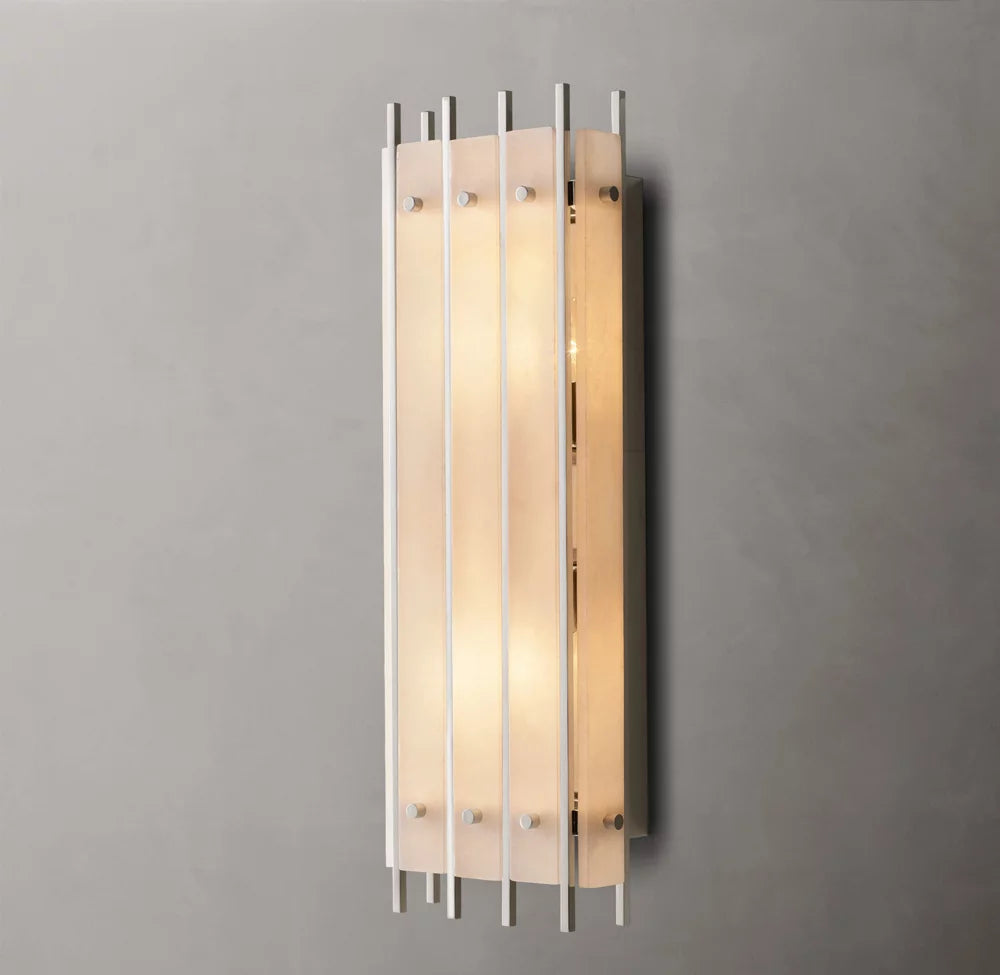 San Marco Alabaster Grand Box Sconce, Bedroom Wall Sconce, detail 13