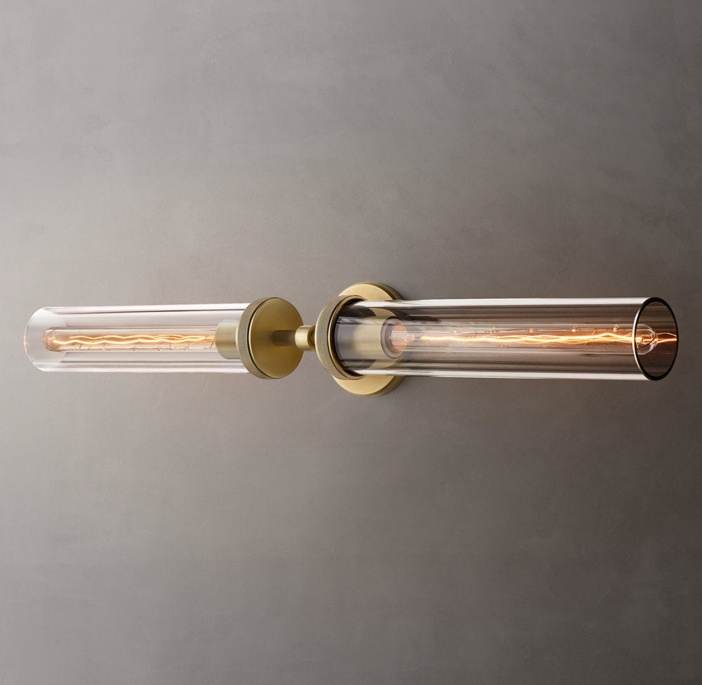 Lambeth Knurled Grand Linear Wall Light, Bathroom Wall Sconce, detail 5