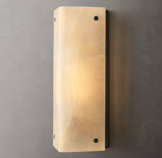 Reynard Alabaster Wall Light, Bathroom Wall Sconce, detail 14