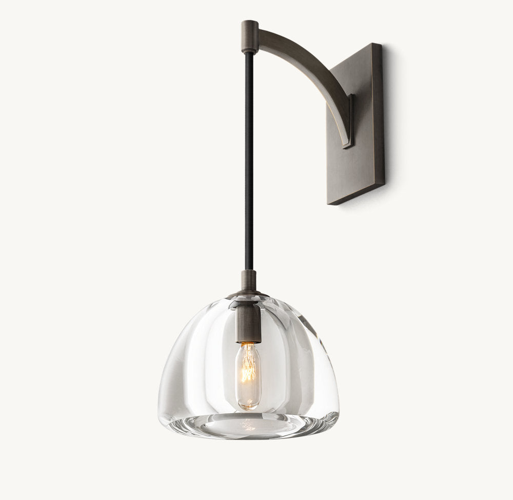 Hemisphere Wall Light, Bathroom Wall Sconce, detail 15
