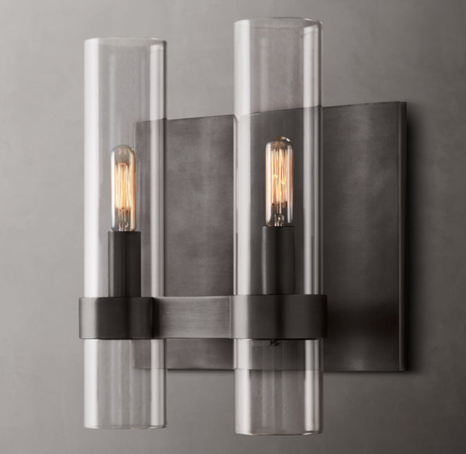 Ravelle Double Wall Light, Bathroom Wall Sconce, detail 15
