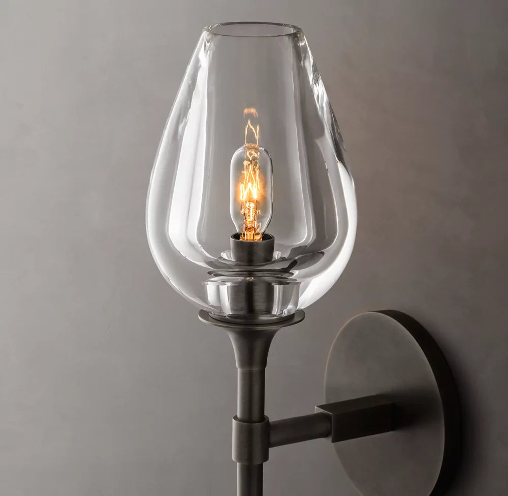 Tulip Grand Wall Light - 5"W x 7"D x 24"H, Bathroom Wall Sconce, detail 12