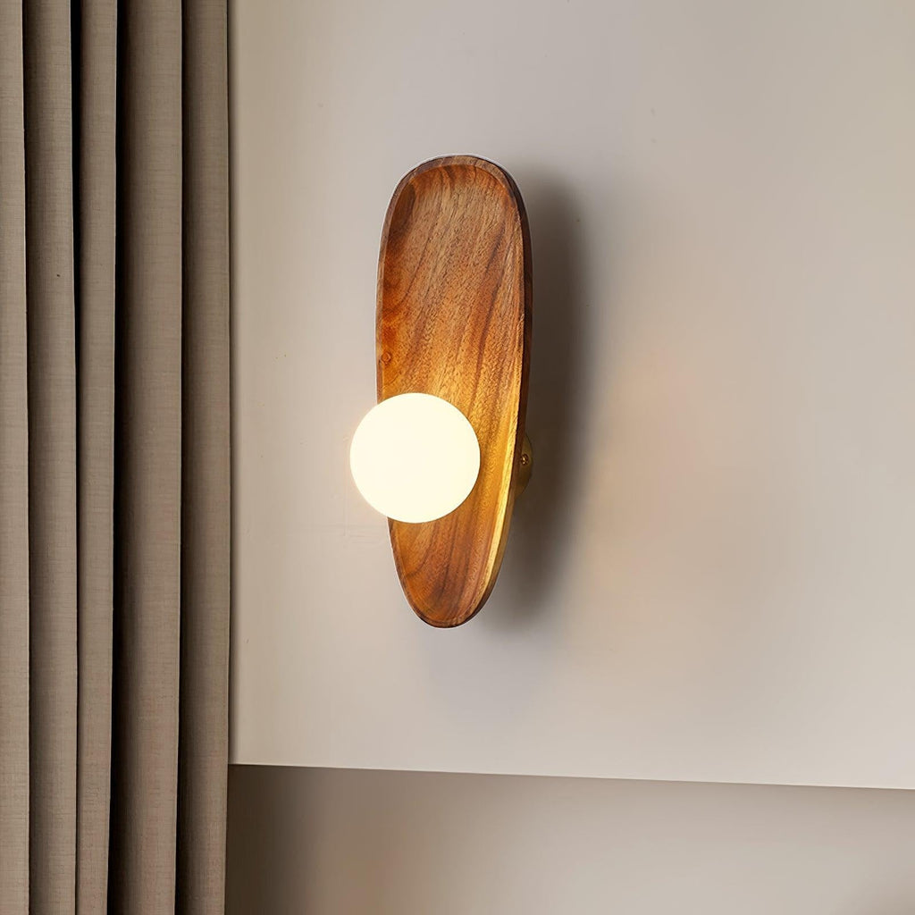Eivor Wooden Globe Wall Light, Hardwired Wall Sconce, detail 13