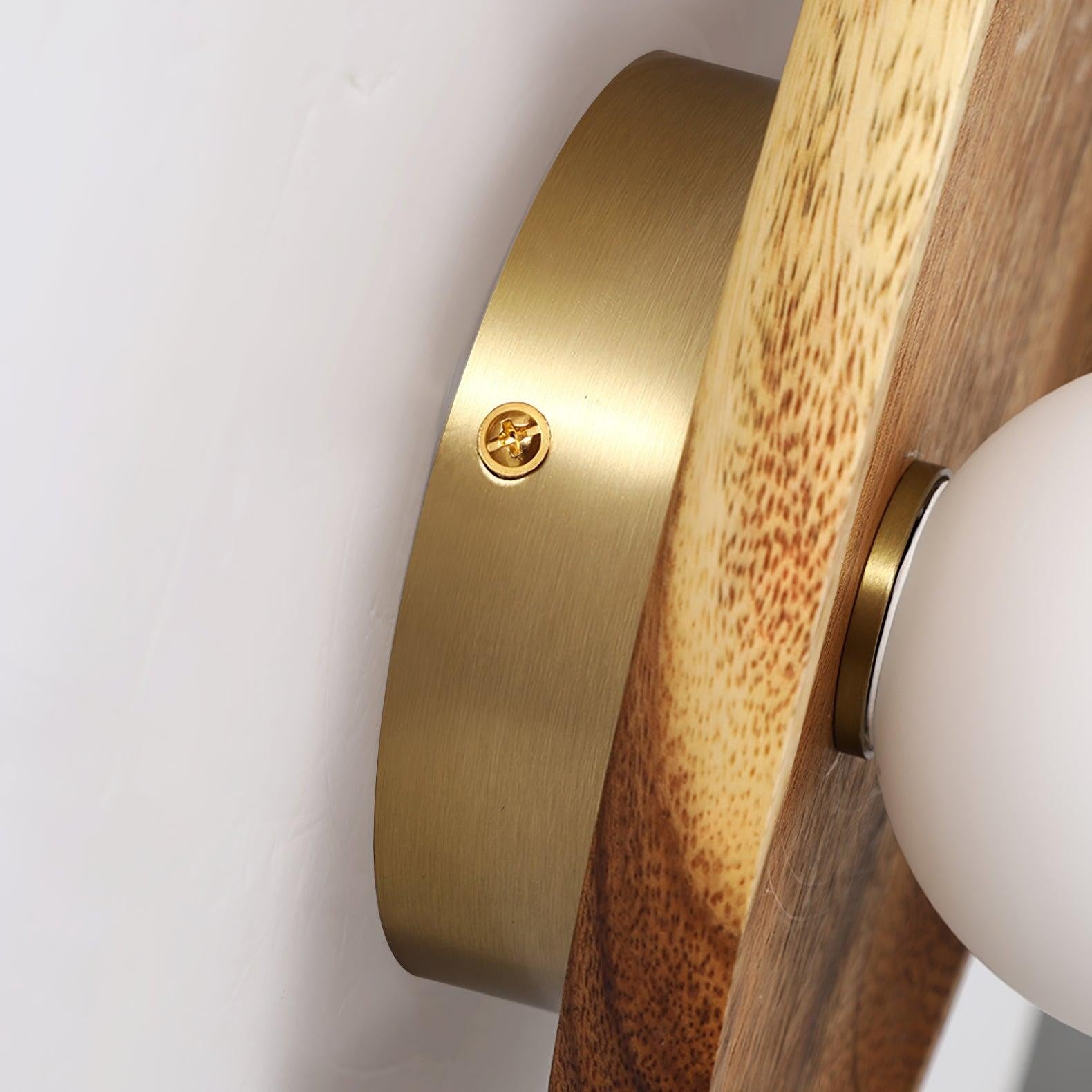 Eivor Wooden Globe Wall Light, Hardwired Wall Sconce, detail 15