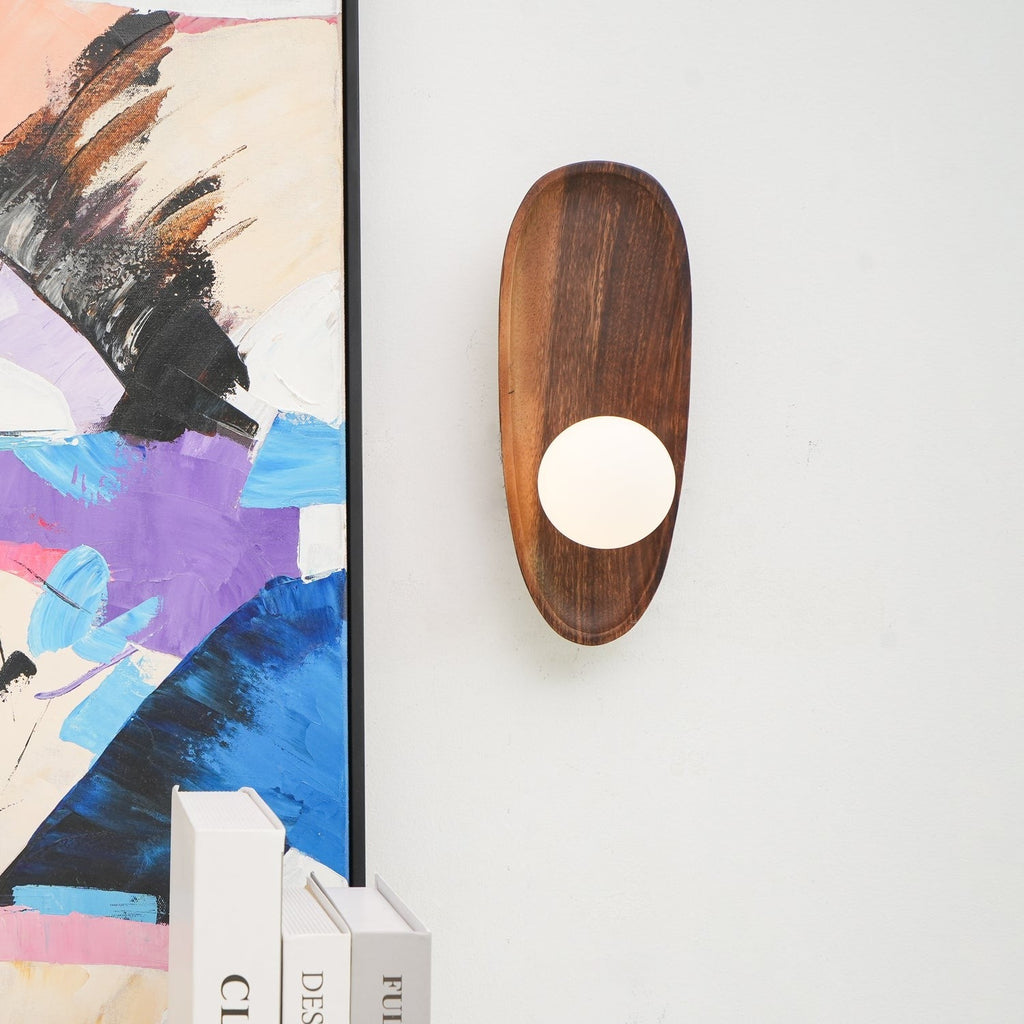 Eivor Wooden Globe Wall Light, Hardwired Wall Sconce, detail 21