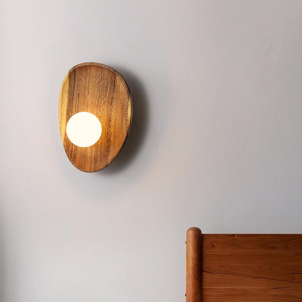 Eivor Wooden Globe Wall Light, Hardwired Wall Sconce, detail 8