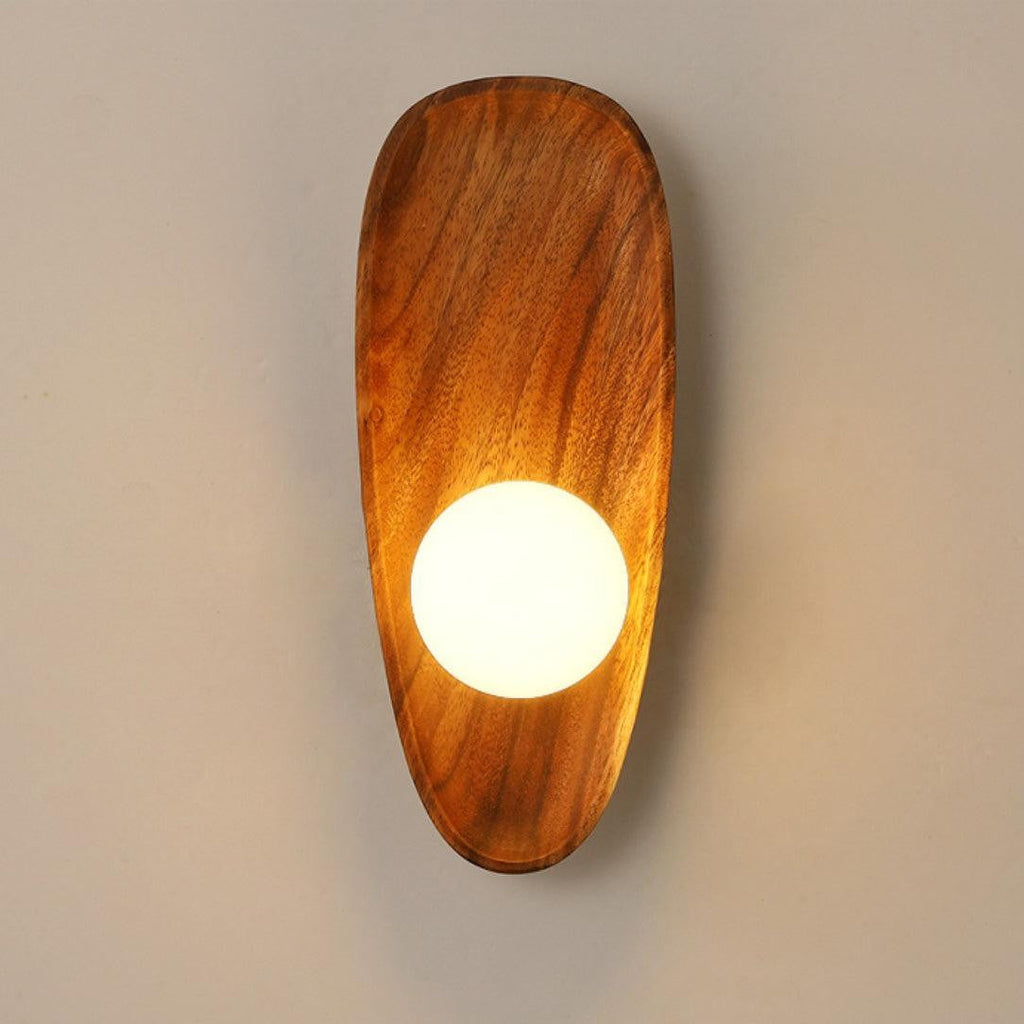 Eivor Wooden Globe Wall Light, Hardwired Wall Sconce, detail 9