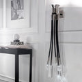 Exclusive Contemporary Black Rubber Wall Light, Bedroom Wall Sconce, height 110 cm