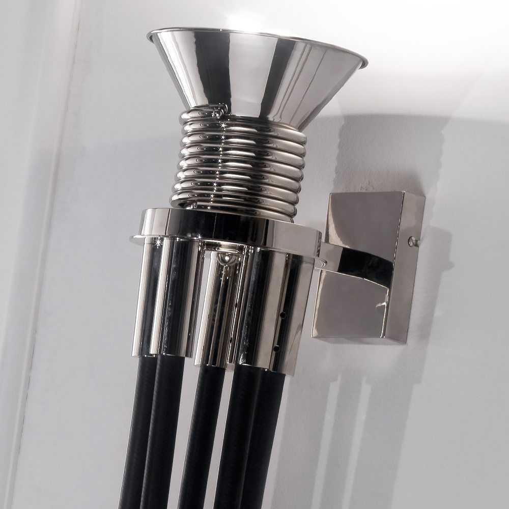 Exclusive Contemporary Black Rubber Wall Light, Bedroom Wall Sconce, detail 2
