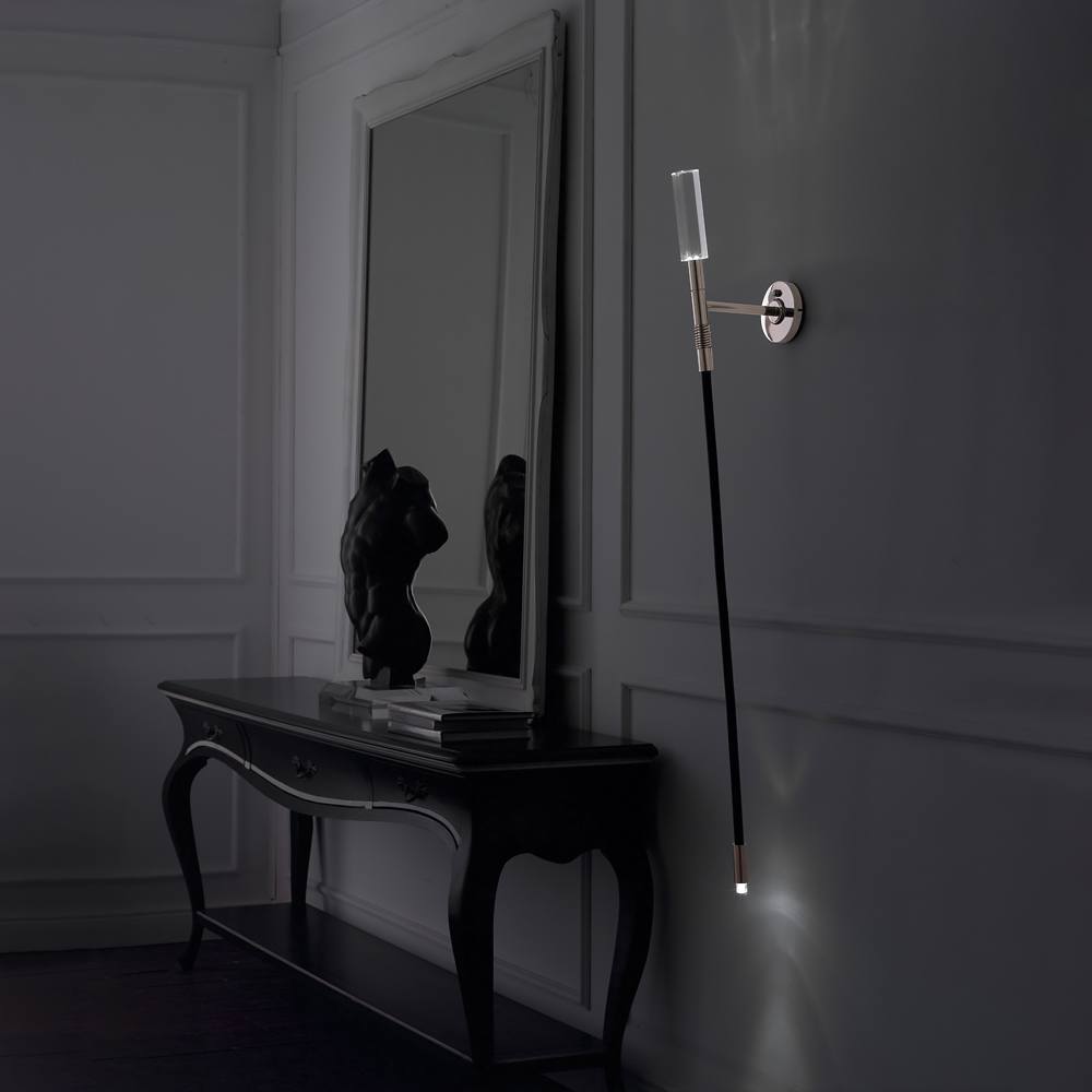 Exclusive Contemporary Single Black Rubber Wall Light, Bedroom Wall Sconce, detail 4