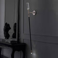 Exclusive Contemporary Single Black Rubber Wall Light, Bedroom Wall Sconce, height 100 cm