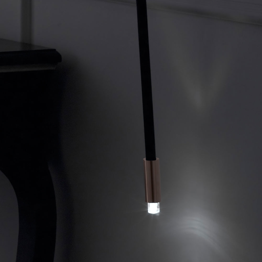 Exclusive Contemporary Single Black Rubber Wall Light, Bedroom Wall Sconce, detail 3