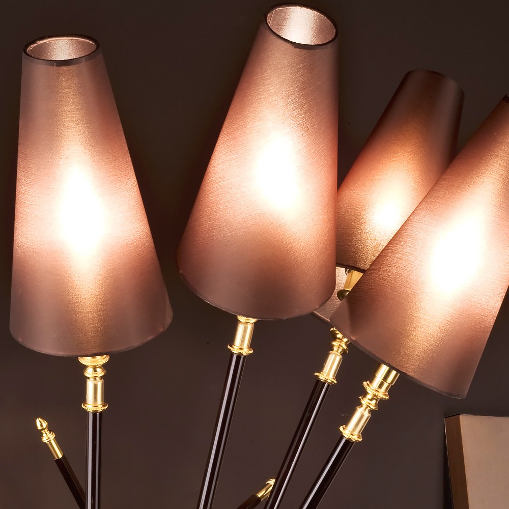 Exclusive Italian Bronze Lacquered Wall Light, Bedroom Wall Sconce, detail 4