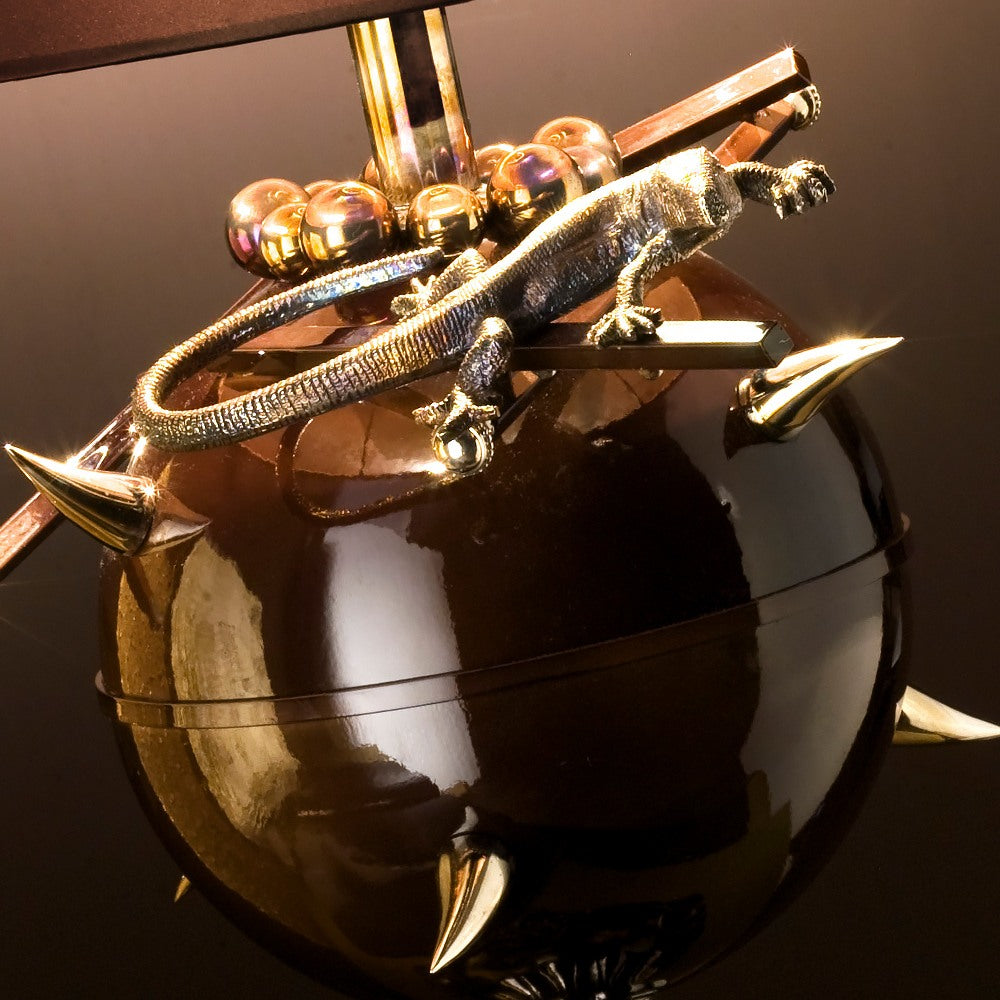 Exclusive Italian Bronze Table Light, Bedside Table Lamp, detail 4