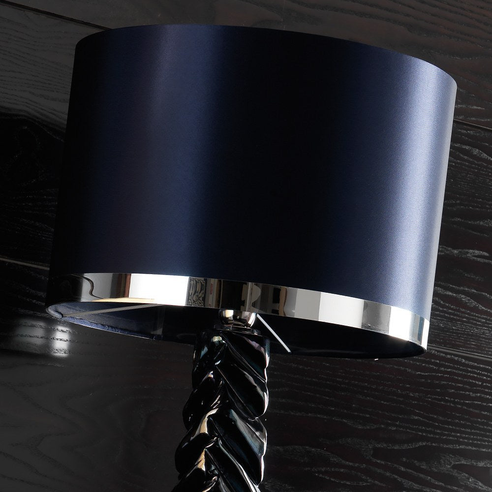 Exclusive Italian Glazed Majolica Table Light, Bedside Table Lamp, detail 2