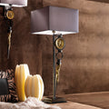 Exclusive Italian Pewter Table Light, Bedside Table Lamp, height 91 cm