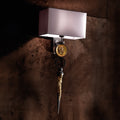 Exclusive Italian Pewter Wall Light, Bedroom Wall Sconce, height 75 cm