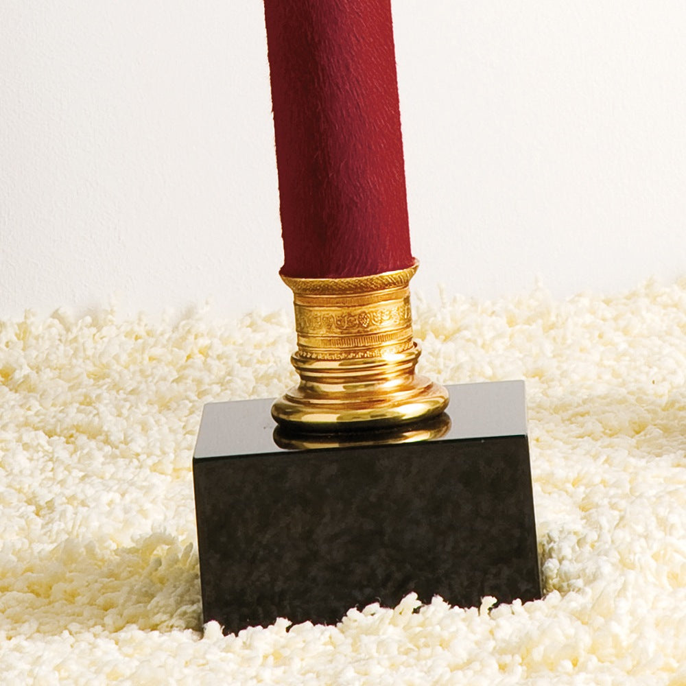 Exclusive Italian Red Hide Table Light, Bedside Table Lamp, detail 4