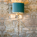 Exclusive Italian Long Pewter Wall Light, Bedroom Wall Sconce, height 89 cm