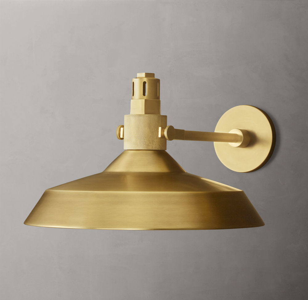 Condorcet Metal Shade Wall Light, Wall Sconce, 14"W x 18"D