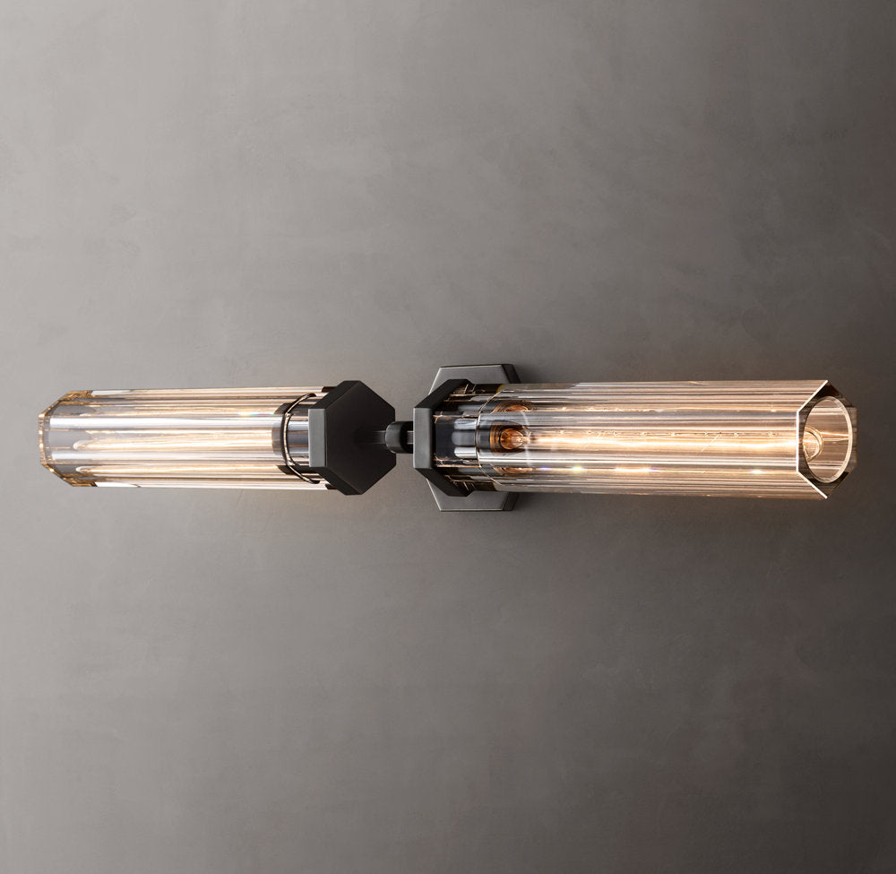 Lambeth Hexagonal Grand Linear Wall Light, Bathroom Wall Sconce, detail 12