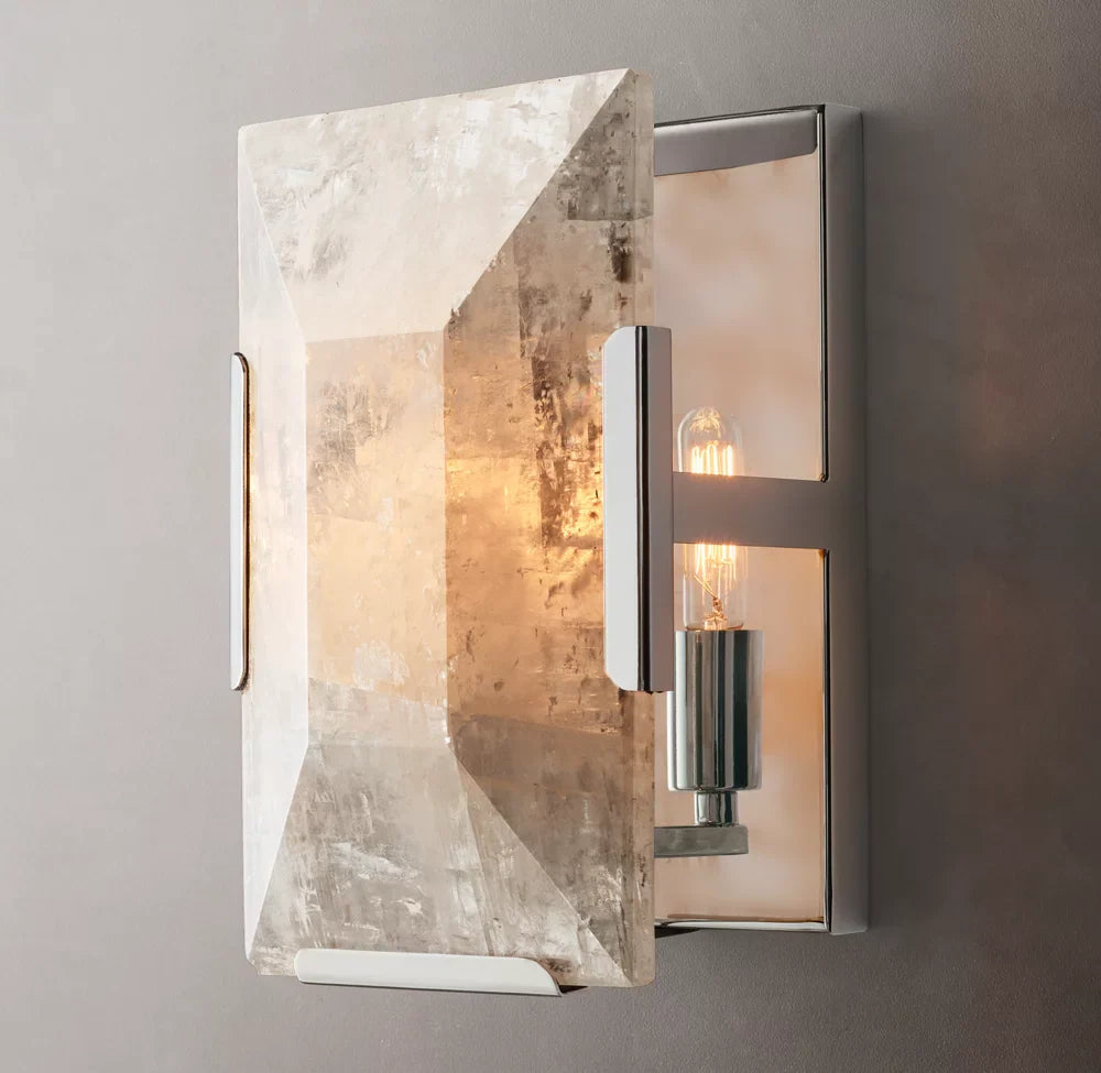 Harlow Calcite Wall Light, Bedroom Wall Sconce, detail 14