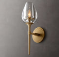 Tulip Single Wall Light, Bathroom Wall Sconce, 5"W x 7"D x 16"H