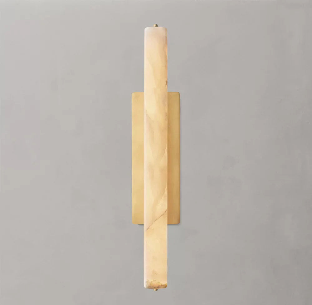 Audubon Alabaster Single Wall Light, Hardwired Wall Sconce, detail 7
