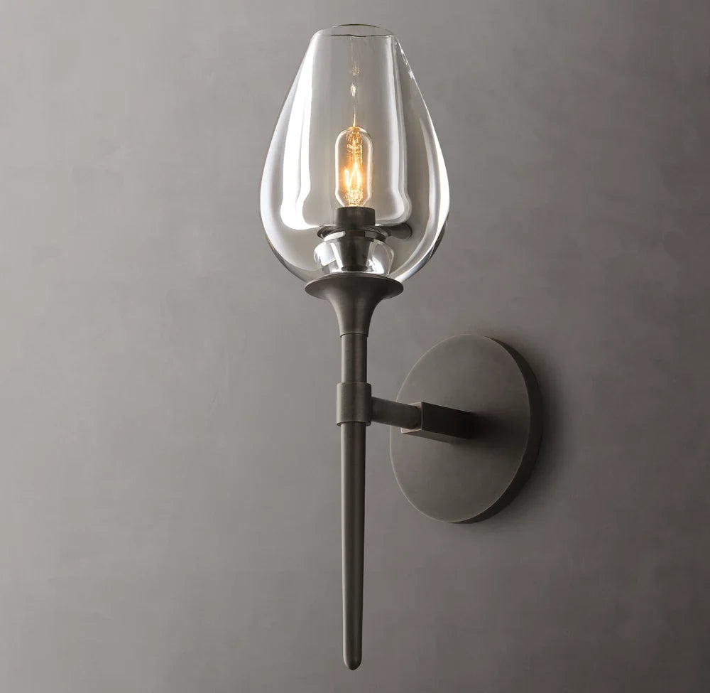 Tulip Single Wall Light, Bathroom Wall Sconce, detail 3