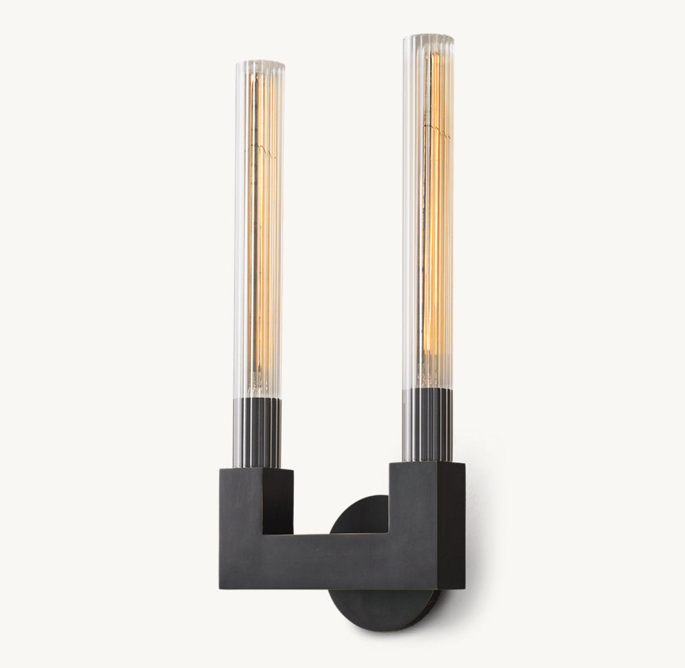 Cannele Double Wall Light, Bathroom Wall Sconce, detail 9
