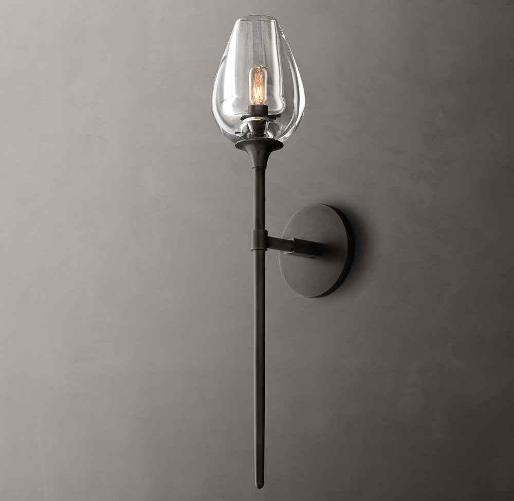 Tulip Grand Wall Light - 5"W x 7"D x 24"H, Bathroom Wall Sconce, detail 10