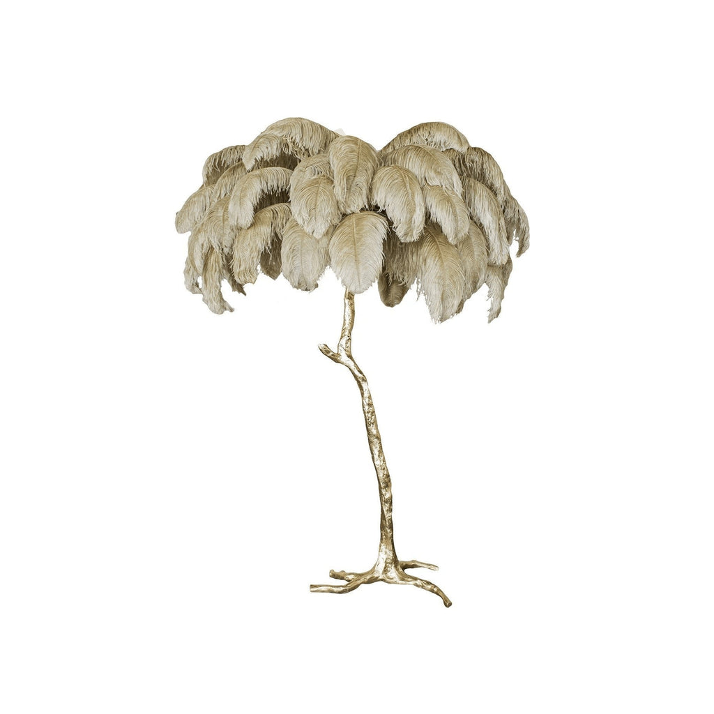 Feathered Elegance Brass Floor Light, Floor Lamp, detail 106