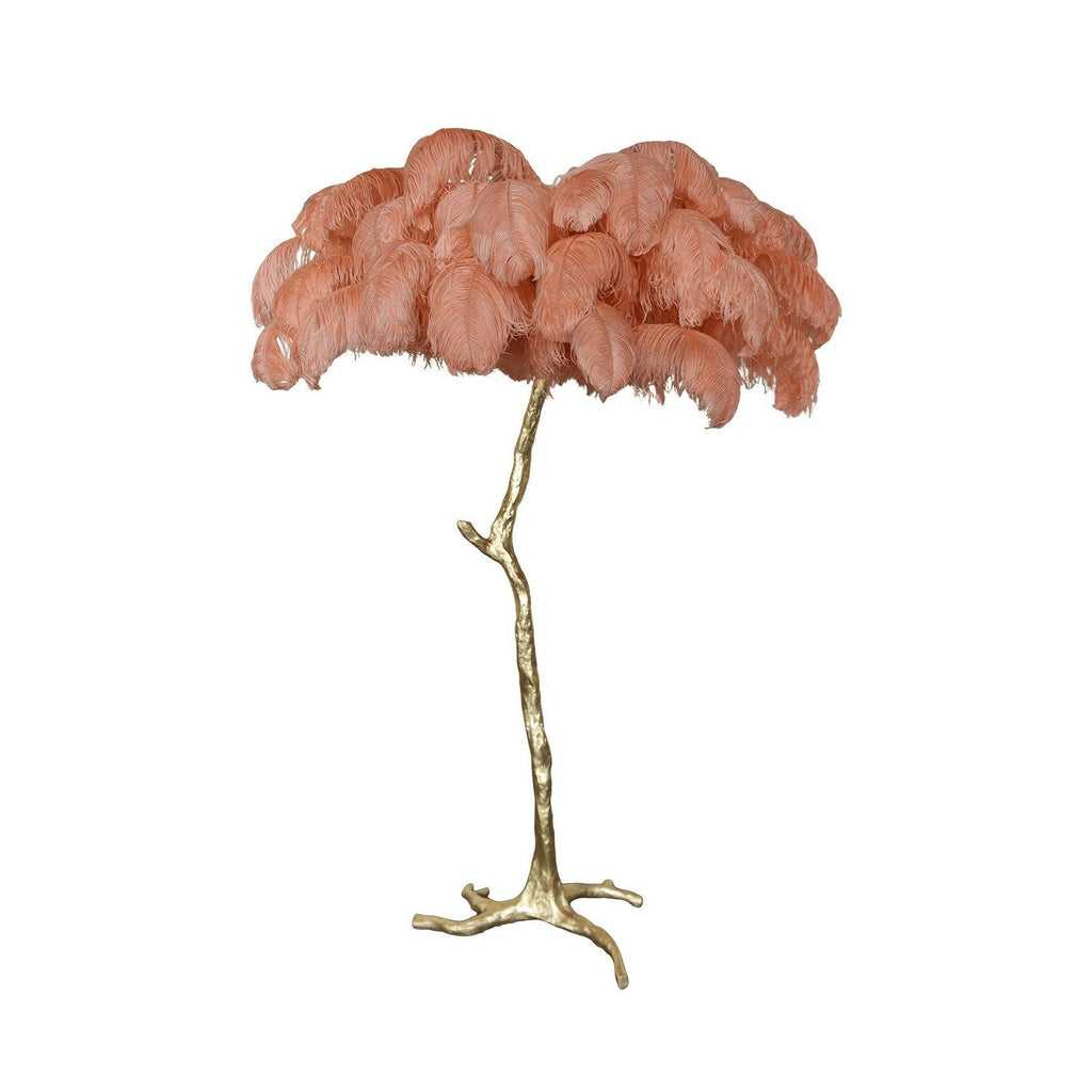 Feathered Elegance Brass Floor Light, Floor Lamp, detail 10