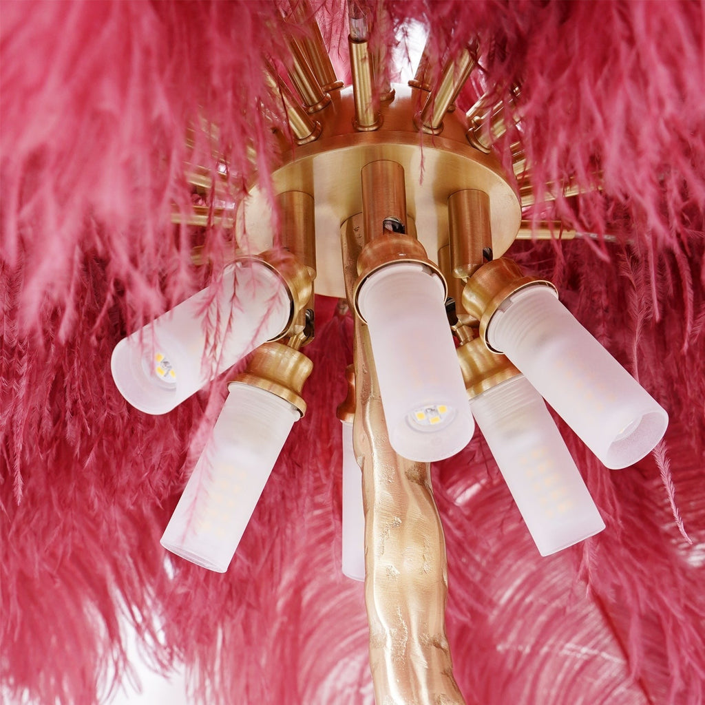 Feathered Elegance Brass Floor Light, Floor Lamp, detail 119