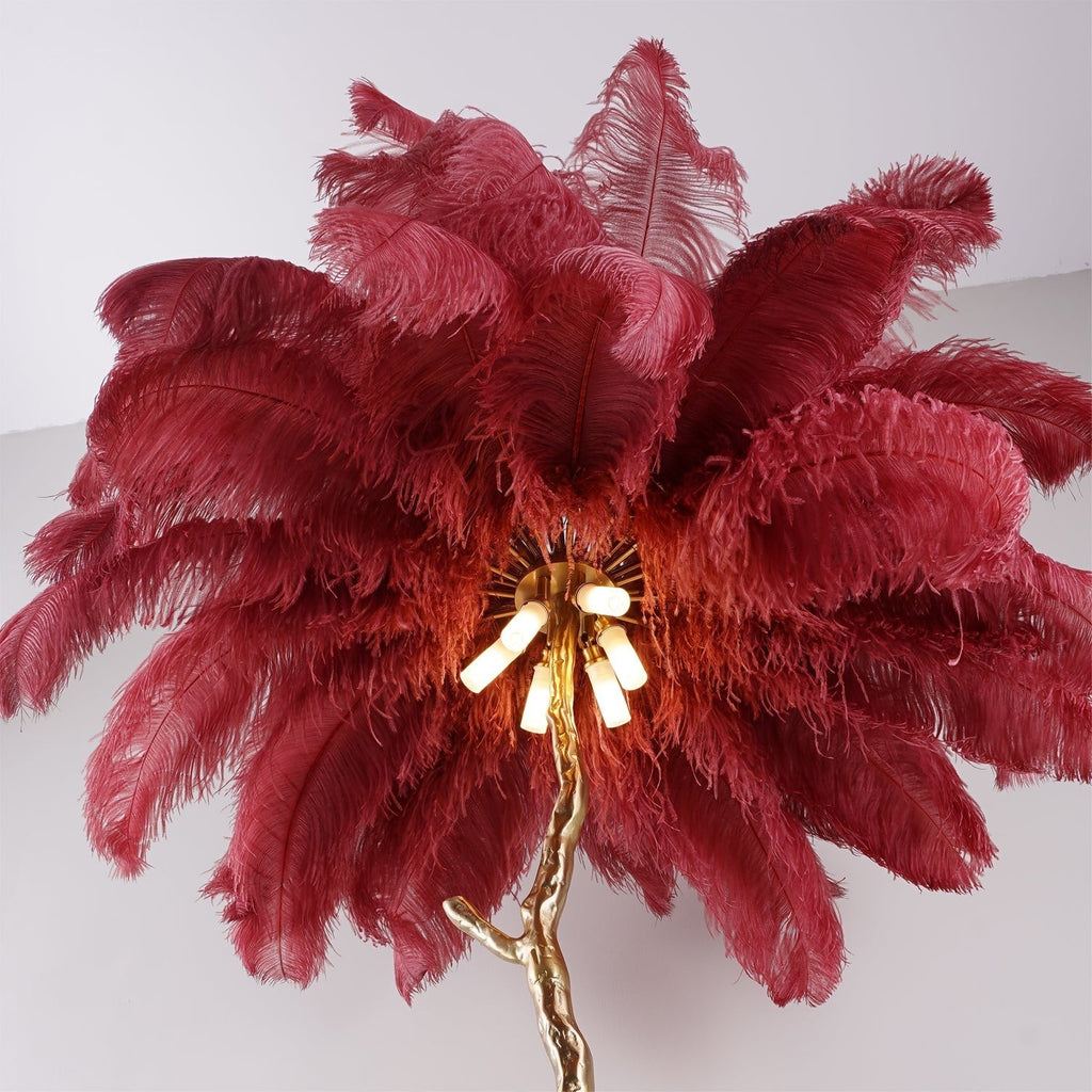 Feathered Elegance Brass Floor Light, Floor Lamp, detail 129