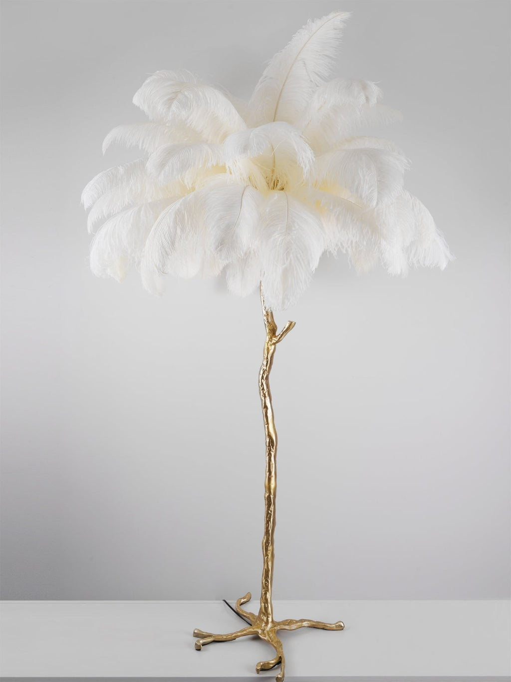 Feathered Elegance Brass Floor Light, Floor Lamp, detail 135