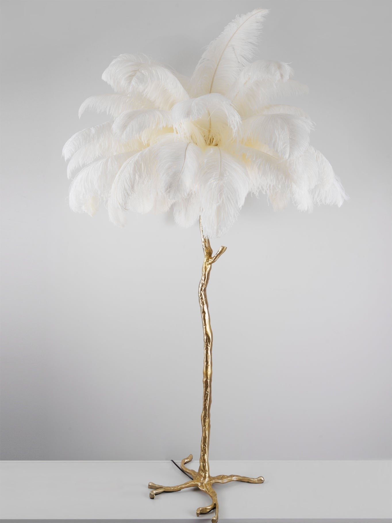 Feathered Elegance Brass Floor Light, Floor Lamp, detail 135