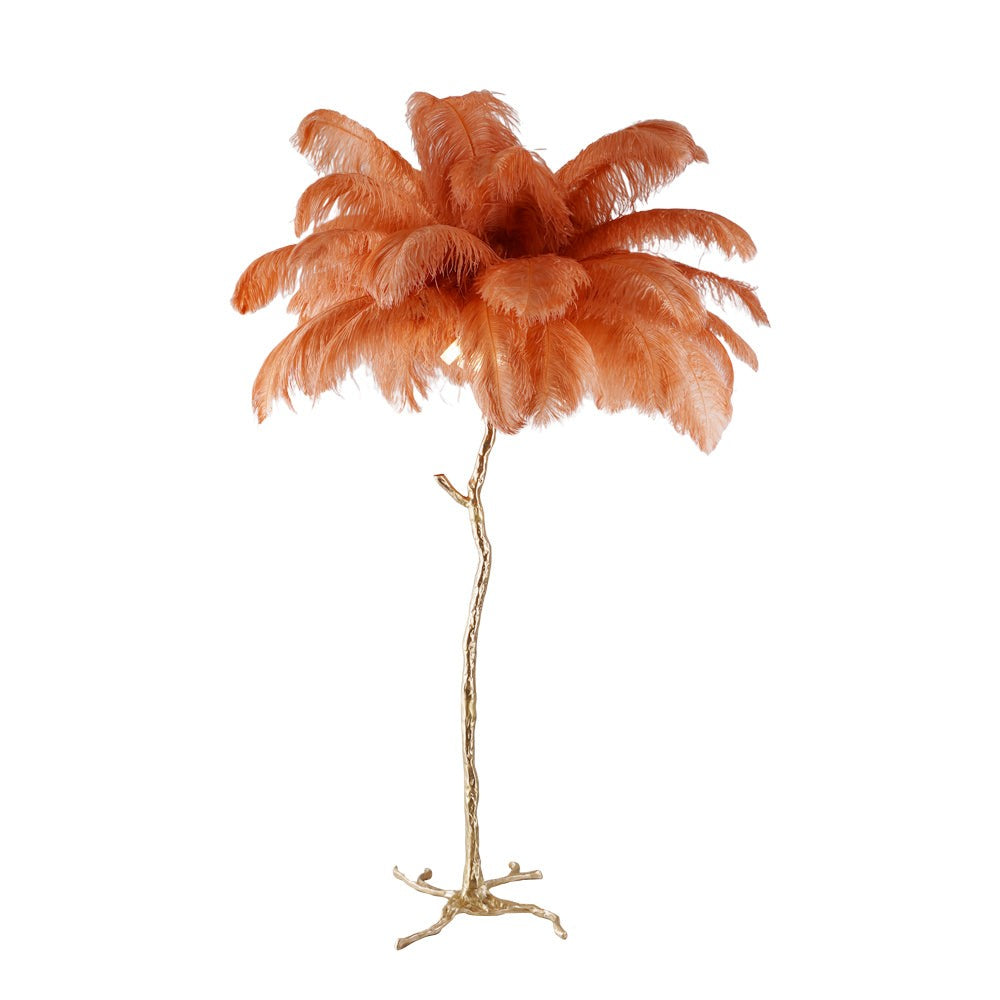 Feathered Elegance Brass Floor Light, Floor Lamp, detail 136