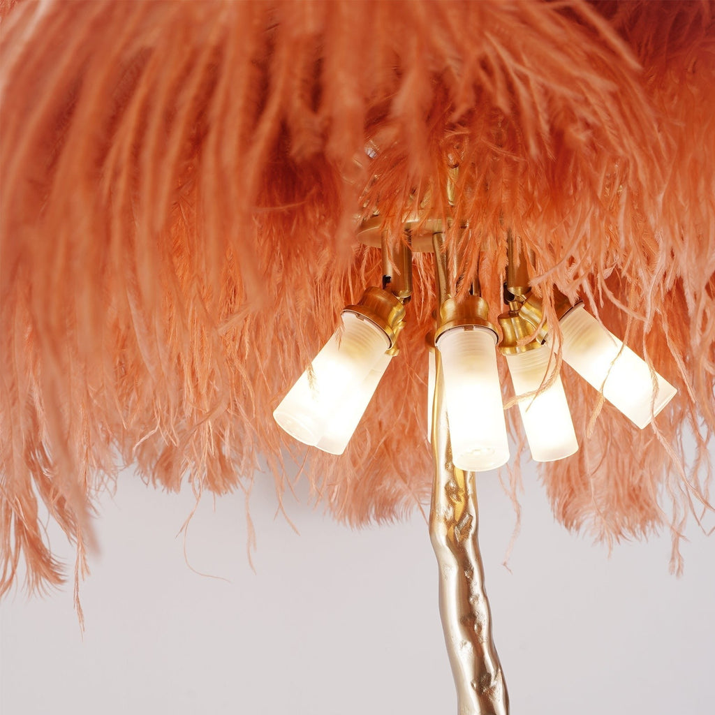 Feathered Elegance Brass Floor Light, Floor Lamp, detail 138