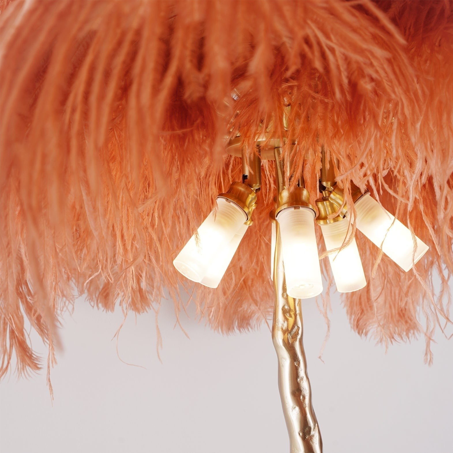Feathered Elegance Brass Floor Light, Floor Lamp, detail 138