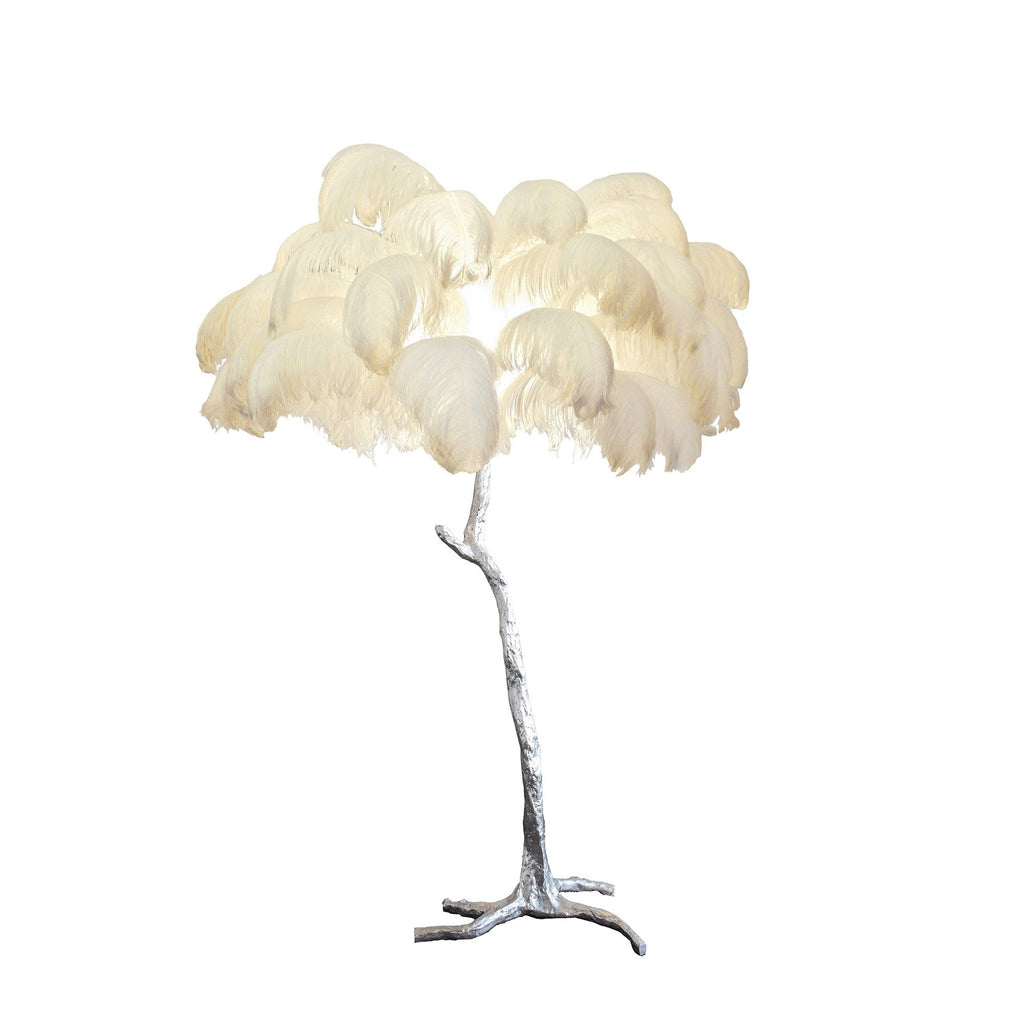 Feathered Elegance Brass Floor Light, Floor Lamp, detail 14