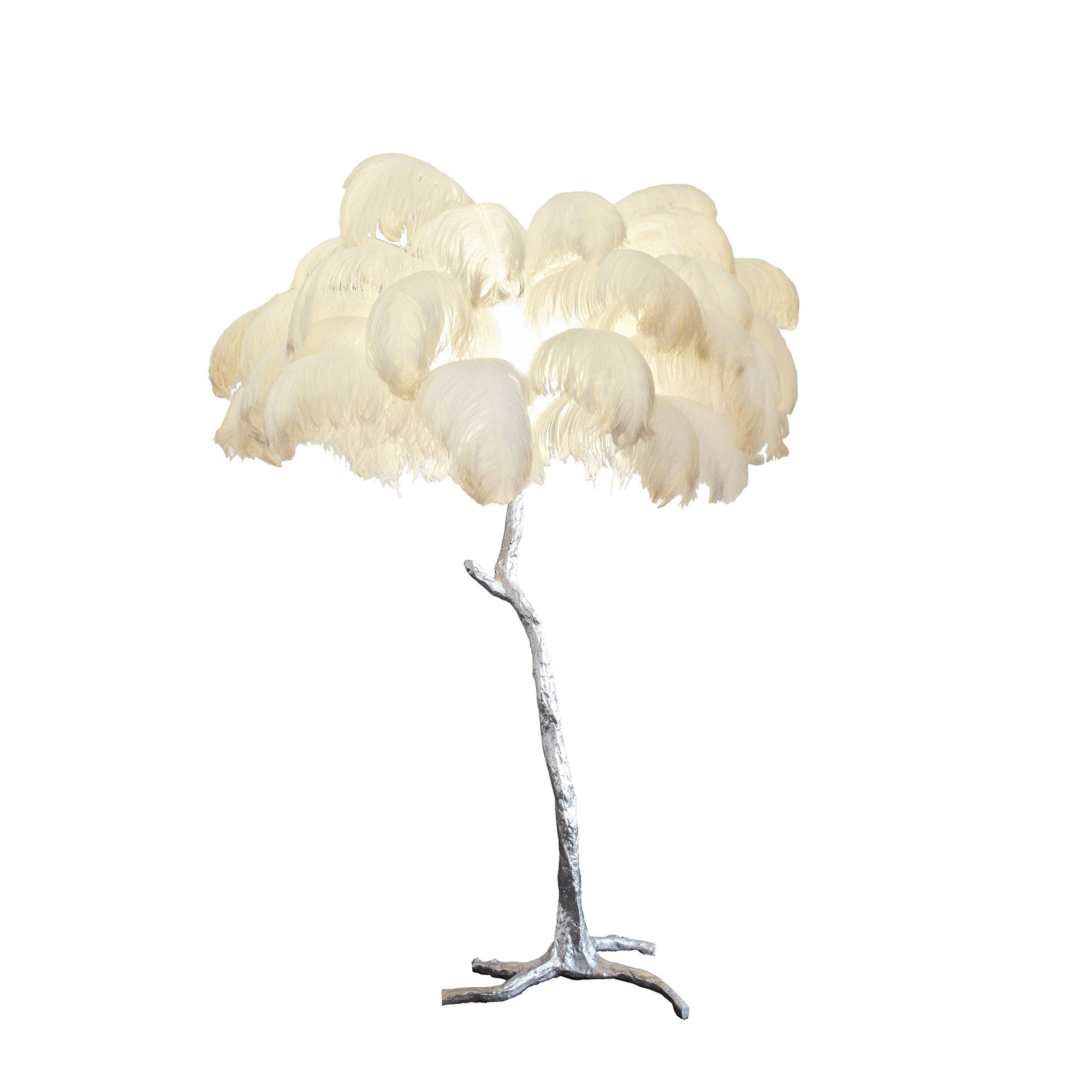 Feathered Elegance Brass Floor Light, Floor Lamp, detail 14