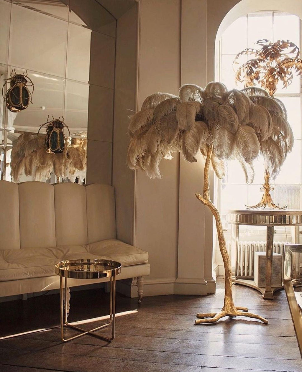 Feathered Elegance Brass Floor Light, Floor Lamp, detail 151