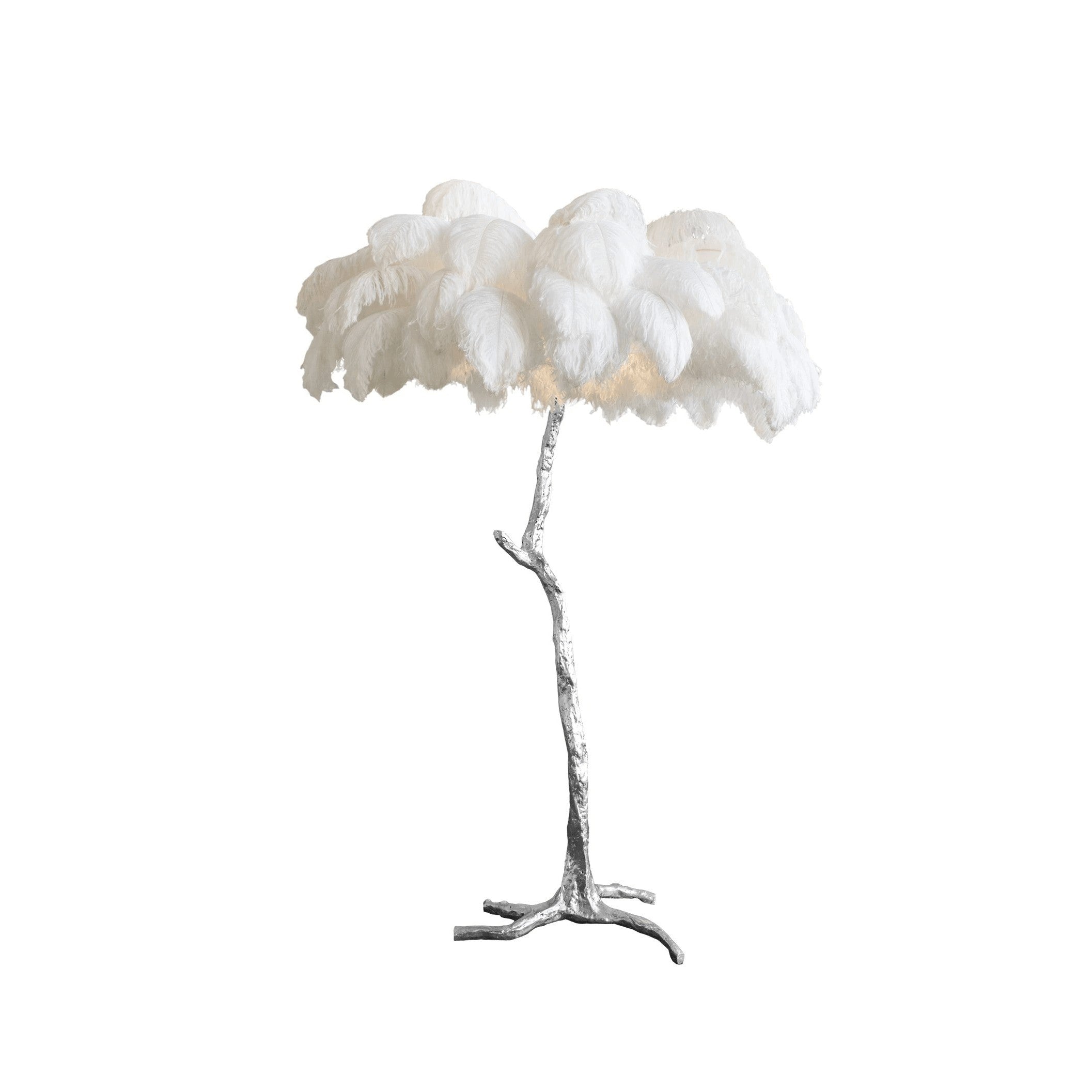 Feathered Elegance Brass Floor Light, Floor Lamp, detail 15