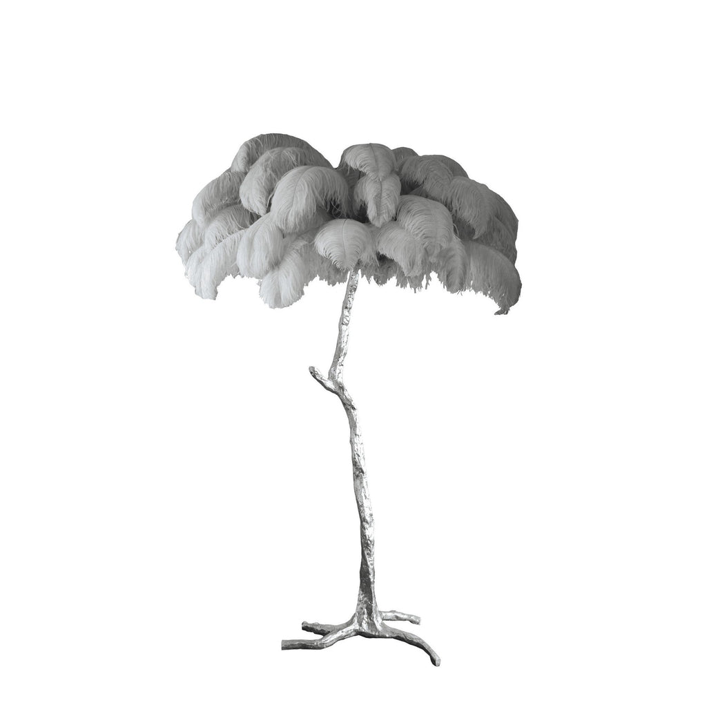 Feathered Elegance Brass Floor Light, Floor Lamp, detail 16