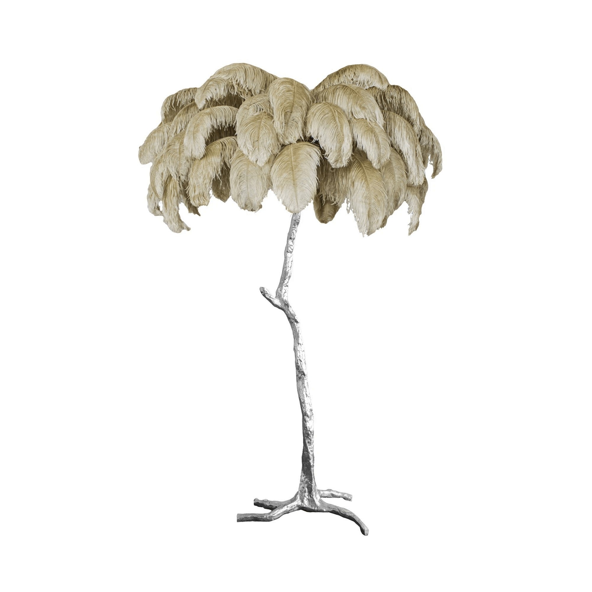 Feathered Elegance Brass Floor Light, Floor Lamp, detail 17
