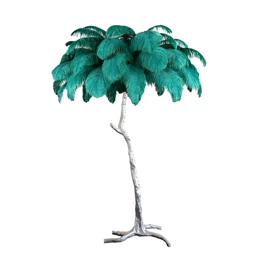 Feathered Elegance Brass Floor Light, Floor Lamp, detail 24
