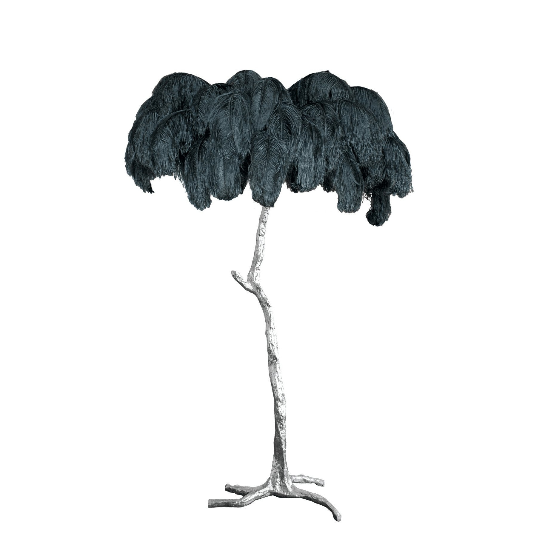 Feathered Elegance Brass Floor Light, Floor Lamp, detail 25
