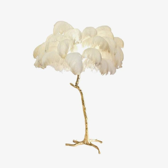 Feathered Elegance Brass Floor Light, Floor Lamp, detail 2